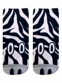 Living Royal Zebra Photo Print Ankle Socks
