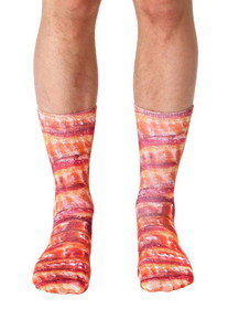 Bacon Photo Print Crew Socks