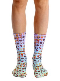 Living Royal Photo Print Crew Socks: Food Emoji