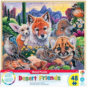 MasterPieces MAP-11553-C Desert Friends 48 Piece Real Wood Jigsaw Puzzle