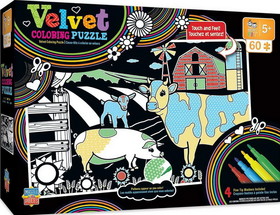 MasterPieces MAP-11807-C Farm Velvet Coloring 60 Piece Jigsaw Puzzle