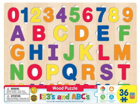 Educational ABC123 36 Piece Real Wood Jigsaw Puzzle