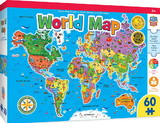 Educational World Map 60 Piece Jigsaw Puzzle