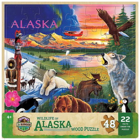 Alaska Wildlife 48 Piece Real Wood Jigsaw Puzzle