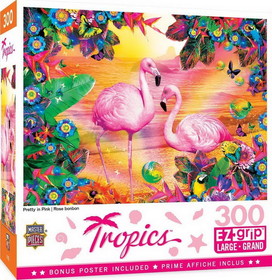 MasterPieces MAP-31925-C Pretty in Pink 300 Piece Large EZ Grip Jigsaw Puzzle