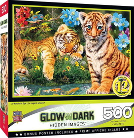 A Watchful Eye 500 Piece Hidden Images Glow In The Dark Jigsaw Puzzle