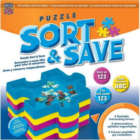 MasterPieces Sort & Save Stackable Jigsaw Puzzle Trays, Set of 6