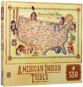 MasterPieces MAP-71453-C American Indian Tribes 550 Piece Jigsaw Puzzle