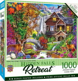 Hidden Falls Cottage 1000 Piece Linen Jigsaw Puzzle