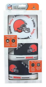 MasterPieces MAP-CLB2020-C Cleveland Browns NFL 2-Piece Baby Gift Set, Bib & Pre-Walkers