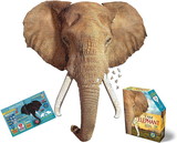 I AM Elephant 700 Piece Animal Head-Shaped Jigsaw Puzzle