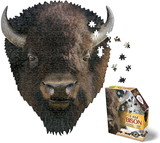 I AM Bison 550 Piece Animal Head-Shaped Jigsaw Puzzle