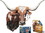 I AM Longhorn 550 Piece Animal Head-Shaped Jigsaw Puzzle