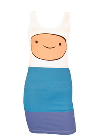 Mighty Fine Adventure Time I Am Finn Tank Dress Adult