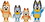 Moose Toys MOT-13009-C Bluey & Family Action Figure 4-Pack | Bluey | Bingo Chilli | Bandit