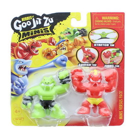 Moose Toys MOT-41113BLAZ-C Heroes of Goo Jit Zu Minis Versus Figure 2-Pack | Blazagon vs Rockjaw