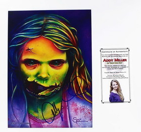 Nerd Block The Walking Dead Addy Miller As Teddy Bear Girl Autographed Art Print