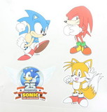 Nerd Block NBK-200007-C Sonic the Hedgehog Vinyl Stickers, Set of 4