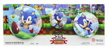 Nerd Block NBK-200096-C Sonic the Hedgehog 25th Anniversary Button 3 Pack