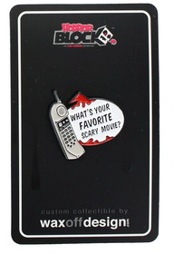 Nerd Block NBK-200629-C Scream Phone "What's Your Favorite Scary Movie?" Enamel Collector Pin