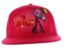 Nerd Block NBK-E023NB1-C Sonic the Hedgehog "Group Hug" Snapback Hat, Pink