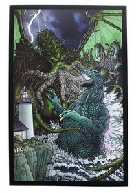 Nerd Block NBK-GDZLAART-C Godzilla Versus Cthulhu 7" x 10.5" Art Print