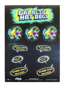 Galactic Hot Dogs Stickers (Nerd Block Jr. Exclusive)