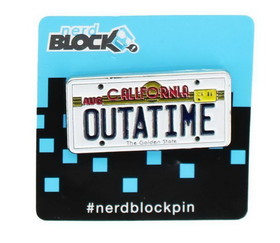 Nerd Block NBK-NBP922-C Back to the Future "Outatime" License Plate Enamel Collector Pin