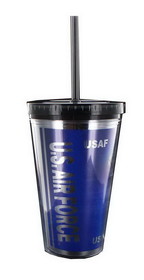 Nerd Block NBK-USAFTUMB-C U.S. Air Force "USAF" 16oz Carnival Cup w/ Straw