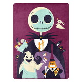 The Northwest Group NHG-1NBX074000001-C Nightmare Before Christmas Psychedelic 46 x 60 Inch Silk Touch Throw Blanket