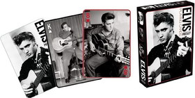 NMR Distribution NMR-52151-C Elvis Presley Black & White Playing Cards 52 Card Deck + 2 Jokers