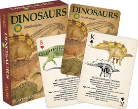 Smithsonian Dinosaurs Playing Cards, 52 Card Deck + 2 Jokers