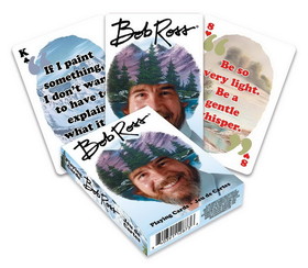 NMR Distribution NMR-52606-C Bob Ross Quotes 2 Playing Cards 52 Card Deck + 2 Jokers