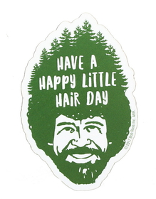 NMR Distribution Bob Ross 3" Funky Chunky Magnet: "Happy Little Hair Day"