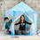 Ningbo Zhongrui Import And Export NZI-77619-C Blue Hexagon Fantasy Castle Play Tent | 53 x 47 x 55 Inches