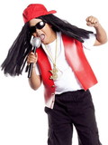 Party King Costumes Hip Hop Star Costume Hat & Wig Child One Size
