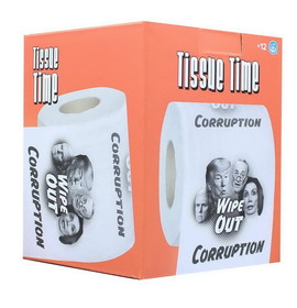 Play Visions PLV-1564-C Tissue Time Wipe Out Corruption Novelty Toilet Paper | One Roll