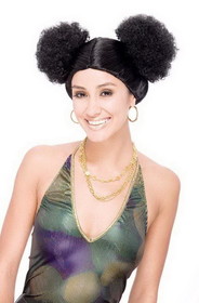 Paper Magic Sweetie Poof Black Adult Costume Wig One Size