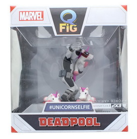 Quantum Mechanix QMX-24324-C Marvel 3.5 Inch Q-Fig Mini Figure X-Force Deadpool Unicorn Selfie