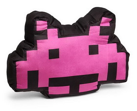 Robe Factory RBF-10953-C Space Invaders 17" Pink Crab Alien Pillow Cushion
