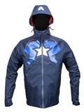 Marvel Captain America Mens Zip Raincoat Hooded Jacket, X-Large