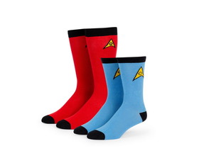 Robe RBF-13592-C Star Trek: The Original Series Spock Mens & Uhura Womens Sock Set | 2 Pairs