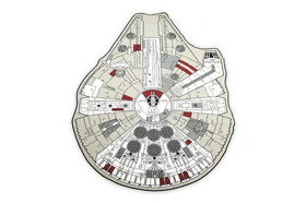 Robe Factory RBF-15399-C Star Wars Millennium Falcon Large Area Rug, 79 x 104 Inches