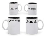 Robe Factory RBF-15745-C Friends Mr. Rachel Whiskers and Mrs. Ross Moustache Double-Sided Mugs, Set of 2