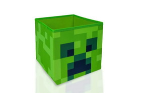 Robe Factory RBF-16215-C Minecraft Creeper Storage Cube Organizer, Minecraft Storage Cube, 10-Inch Bin