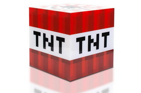 Minecraft TNT Block 6 Inch LED Mood Light Cube