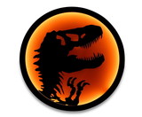 Robe Factory RBF-16475-C Jurassic Park T-Rex Logo LED Wall Light Sign | 12 Inches Tall