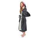 Robe Factory RBF-16525-C JAWS Great White Shark Unisex Hooded Fleece Robe for Adults | One Size Fits Most