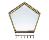 Robe Factory RBF-16674-C Harry Potter Wand Wall Mirror with Jewelry Hooks Storage Rack