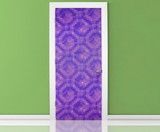 Robe Factory RBF-16706-C Minecraft Purple Nether Portal Gateway Fabric Door Cling | 34 x 82 Inches